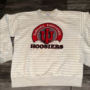 Indiana University Hoosiers Striped Sweatshirt 1990s vintage 90s
